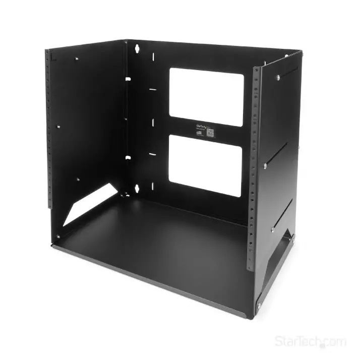 StarTech.com Black 8U Steel Server Rack with 2-Post Frame, WALLSHELF8U