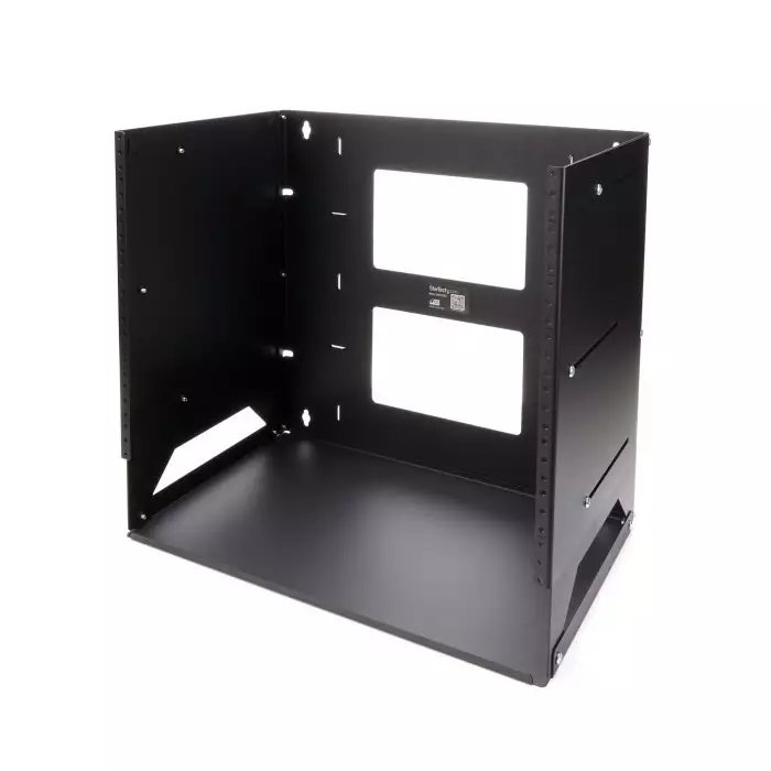 StarTech.com Black 8U Steel Server Rack with 2-Post Frame, WALLSHELF8U
