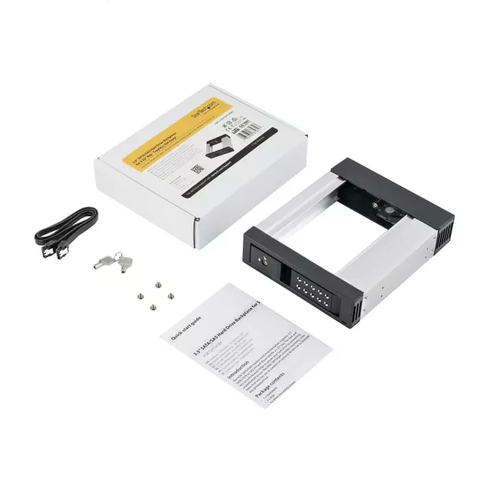 StarTech.com Port 3.5 in SATA/SAS Hard Drive Hot Swap Bay, HSB1SATSASBA