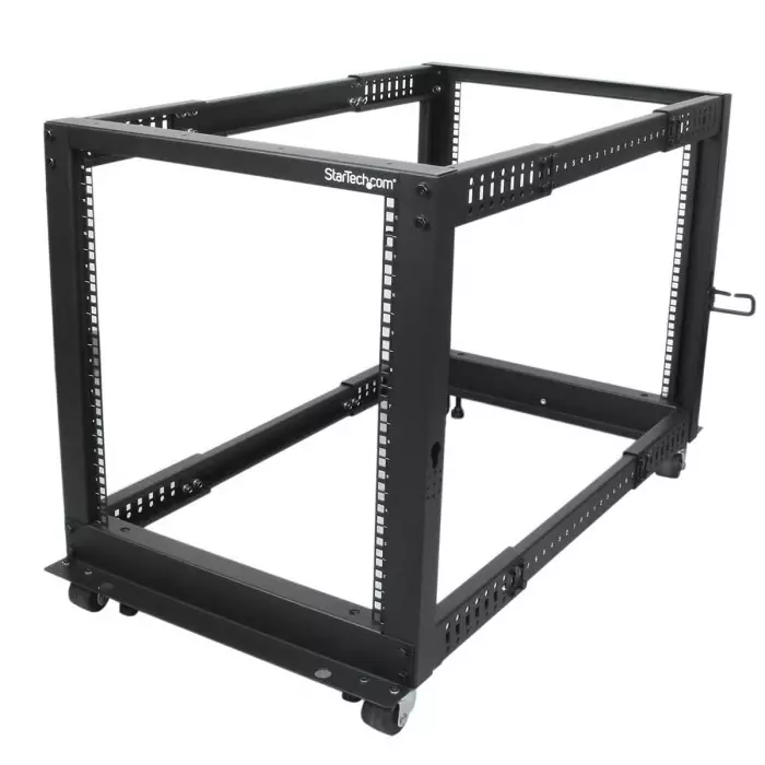 StarTech.com Black 12U Steel Server Rack with 4-Post Frame, 4POSTRACK12U