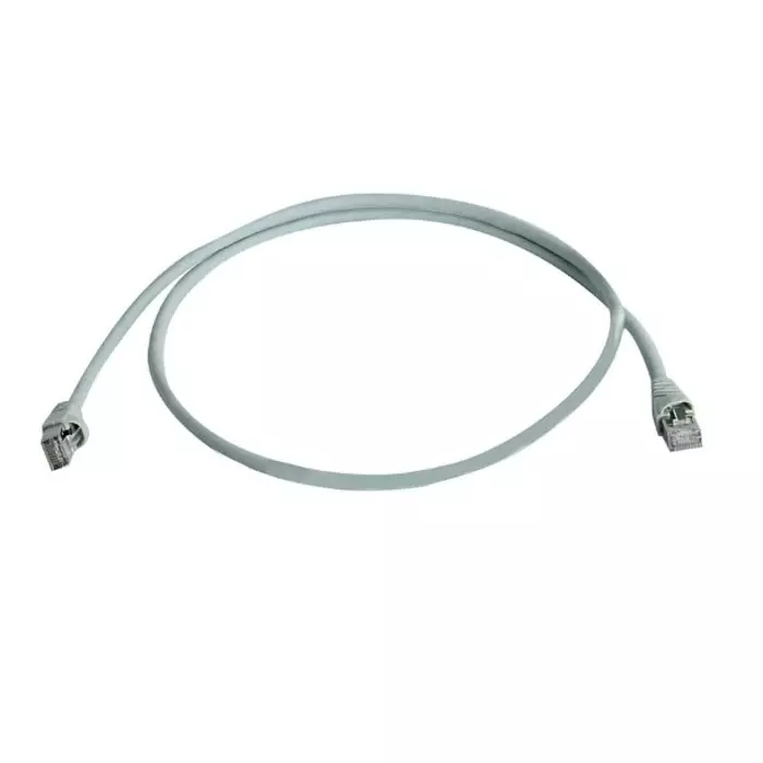 Telegartner 2 m Cat6a Grey RJ45 to Male RJ45 Male S/FTP Shielded Terminated LSZH Sheath, L00001A0084
