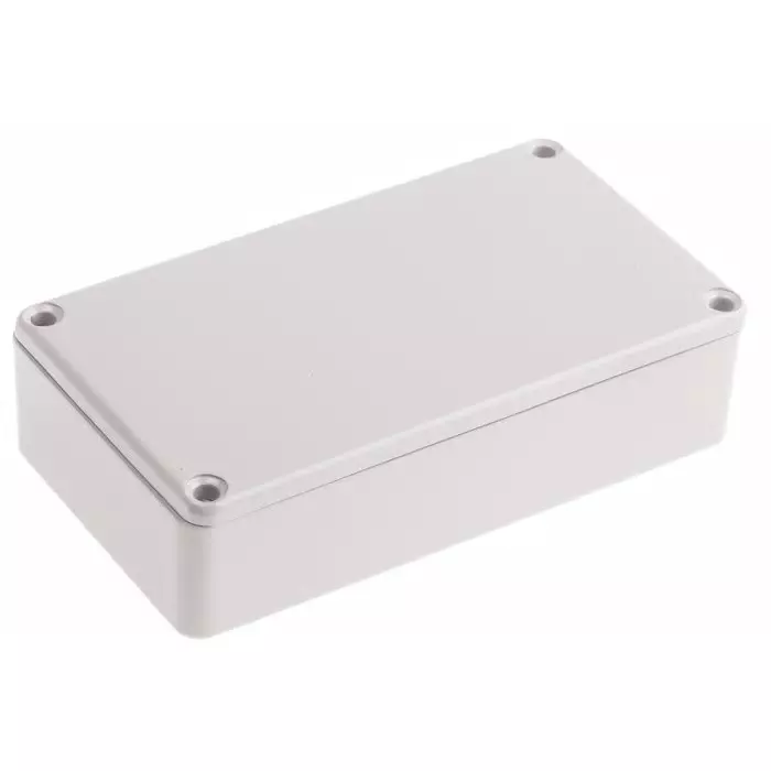 RS PRO Grey Die Cast Aluminium Enclosure Grey Lid 114.5 x 63.6 x 30.3 mm RAL 7038 Ral Code
