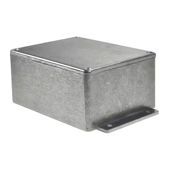 RS PRO Silver Die Cast Aluminium Enclosure IP66 Flanged Silver Lid 139.8 x 89.7 x 55.2 mm