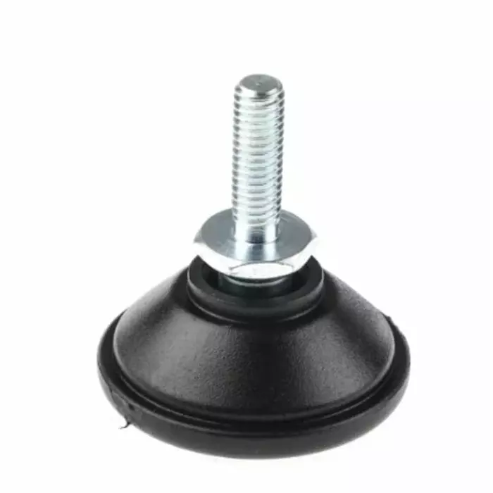 Nu-Tech Engineering M6 PA Reinforced Nylon Levelling Adjustable Foot 300 Kg Static Load Capacity, A040/001 (Pack of 4)