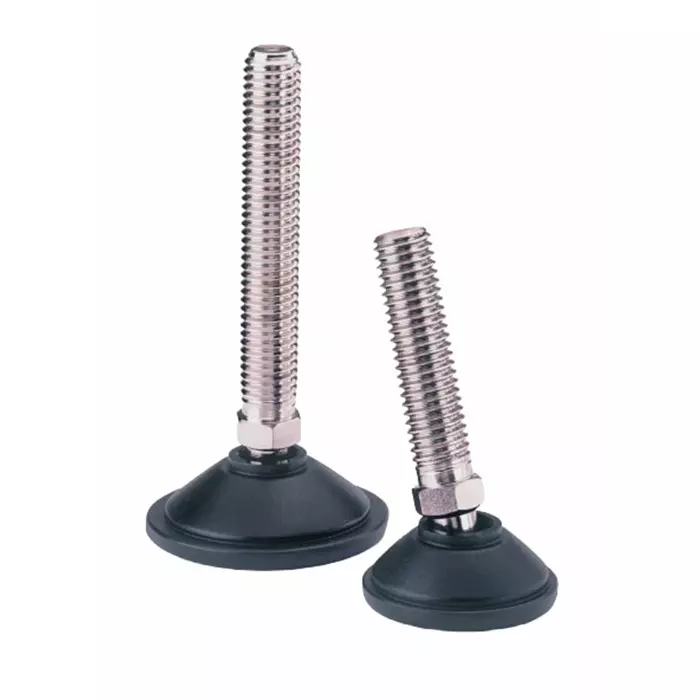 Nu-Tech Engineering M10 50 mm Dia. Steel Levelling Adjustable Foot 500 Kg Static Load Capacity 10 ° Tilt Angle, A040/016 (Pack of 4)