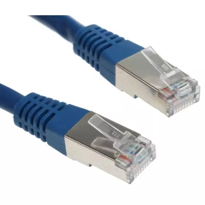 Decelect 0.5m Cat5 Blue RJ45 to Male RJ45 Male F/UTP Shielded Terminated PVC Sheath, CR503B05CBL