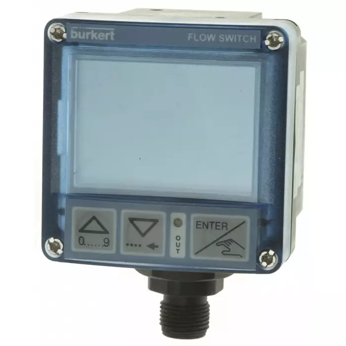 Burkert Compact Mount Flow Controller 2-1200 L/min PNP Output 12-30 V DC DN 15-100 mm, 436473