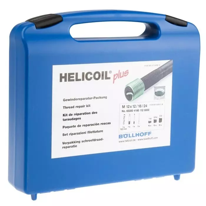 BOLLHOFF Thread Repair Kit 34 Piece Kit, M12x1.75 Thread Size Range, 41851120000