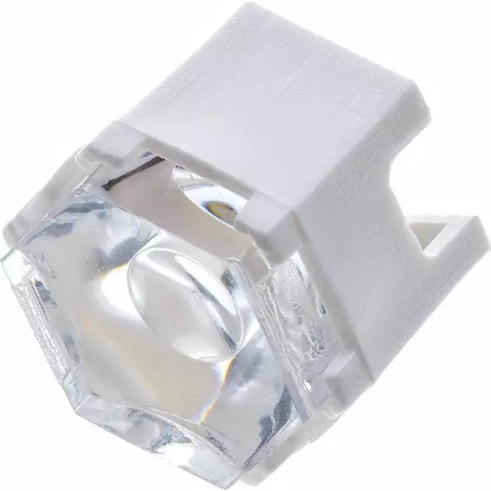 Polymer Optics Lens Assembly LED Lens & Holder, 14.9x12.9x11.35 mm, 17.55x15.2x11.37 mm Dimensions, 6° Viewing Angle, 120/127 (Pack of 2)