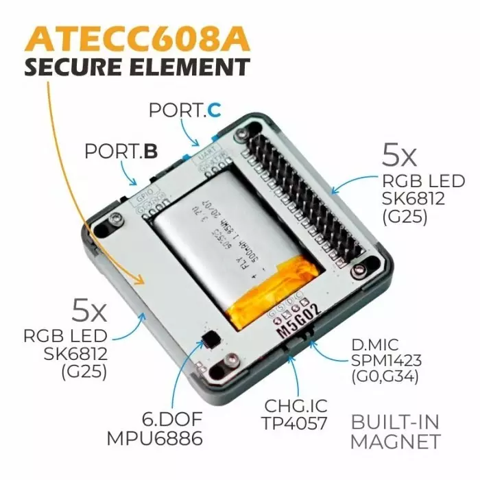 M5Stack Core2 for AWS 32 Bit MCU Development Kit, K010-AWS