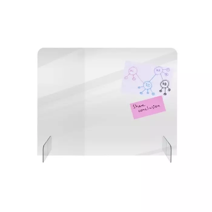 Legamaster Transparent Office Divider 700 mm Height 850 mm Width, 7-209650