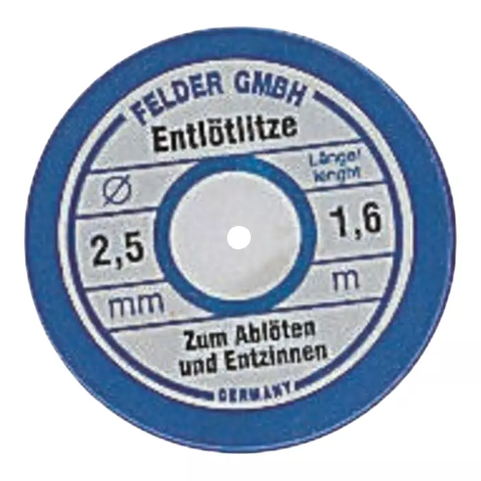 Felder Lottechnik 27.162 1.6m Desoldering Braid Width 2.5 mm, 27.162.50037