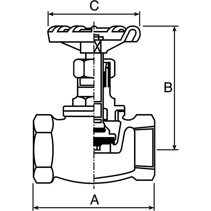 Pegler Yorkshire Bronze Globe Valve 3/4 inch BSPT 32 bar, 110008