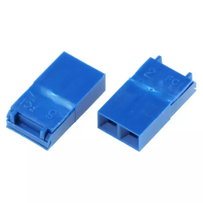 Amphenol ICC Mini-Jump Jumper Female Straight Blue Closed Top 2 Way 1 Row 2.54 mm Pitch, 65474-002LF (Pack of 10)