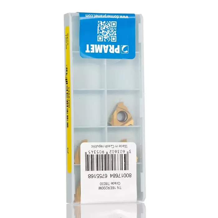 DORMER PRAMET TN M EXT Series Lathe Insert 3.47 mm Height 90° Approach 16.5 mm Length, TN 16ER200M:T8030 (Pack of 5)