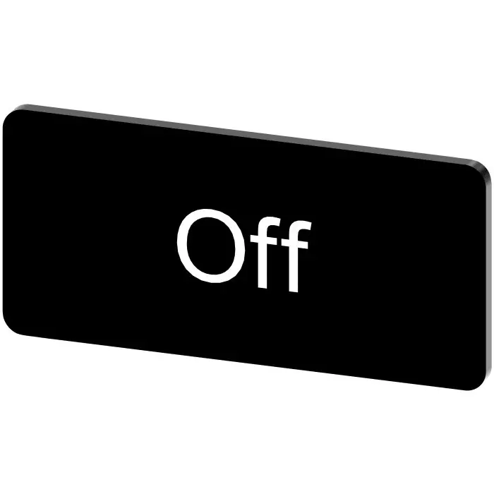 Siemens Labeling Plate, Off, 3SU1900-0AC16-0DK0