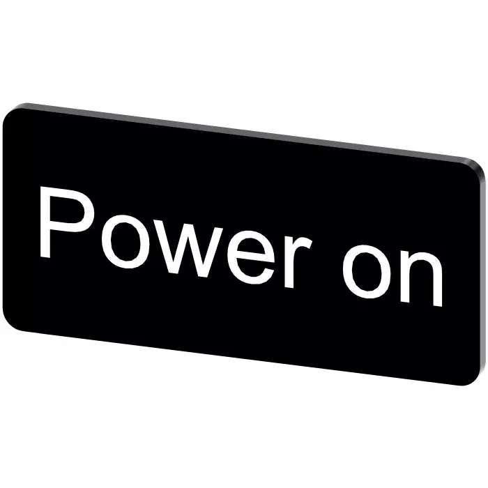 Siemens Labeling Plate, Power On, 3SU1900-0AC16-0DG0