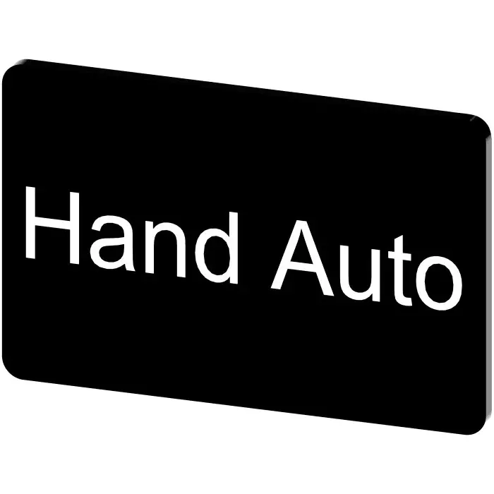 Siemens Labeling Plate, Hand - Auto, 3SU1900-0AD16-0DB0