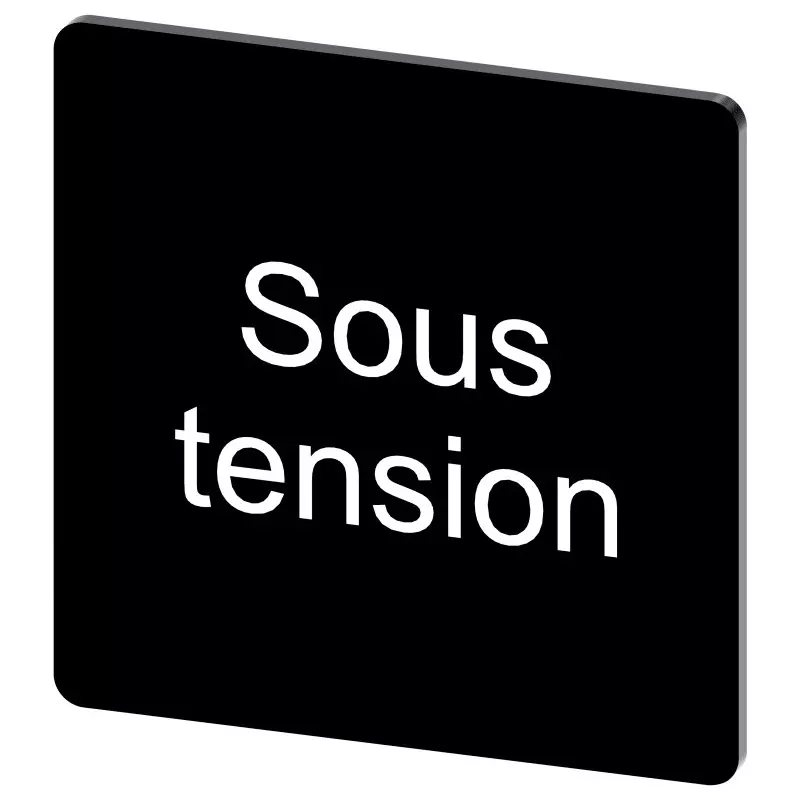 Siemens Labeling Plate, Sous Tension, 3SU1900-0AE16-0GS0