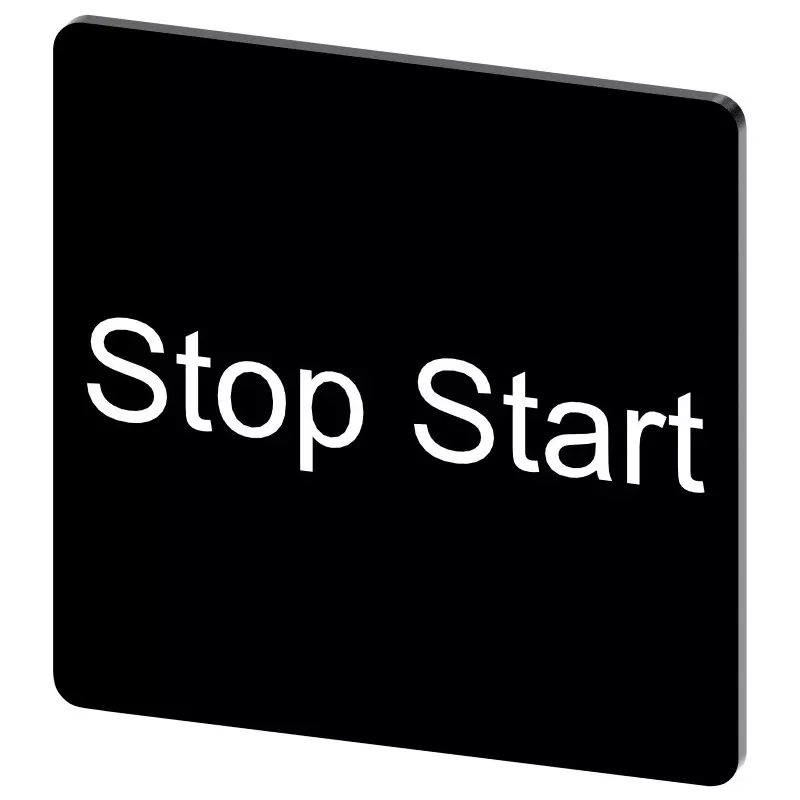 Siemens Labeling Plate, Stop - Start, 3SU1900-0AE16-0DC0
