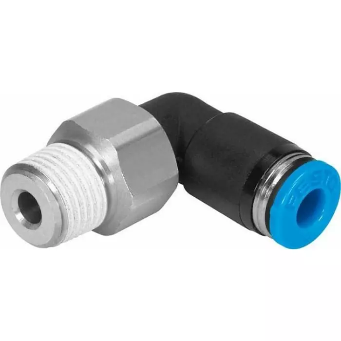 Festo QSRL PBT Pneumatic Rotary Union, G 1/8 Male, Push In 6 mm, QSRL-G1/8-6