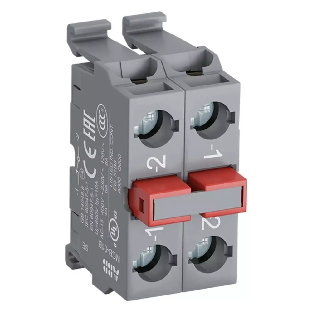 ABB MCB Series Contact Block, 690V, 2NO + 2NC, 1SFA611610R2020 MCB-02B