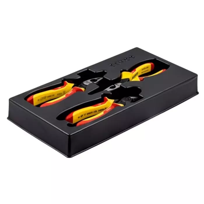 Bahco Plier Set Pointed Straight Tip VDE/1000V, 9897S/3 (Set of 3 Pcs)