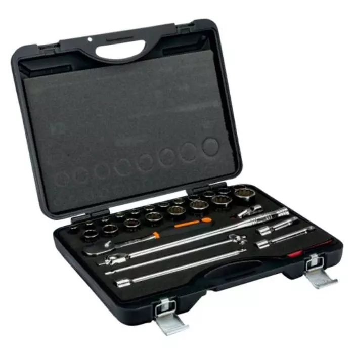 Bahco Bit Socket Set Square Imperial 1/2 inch with Ratchet Square, 7888DM