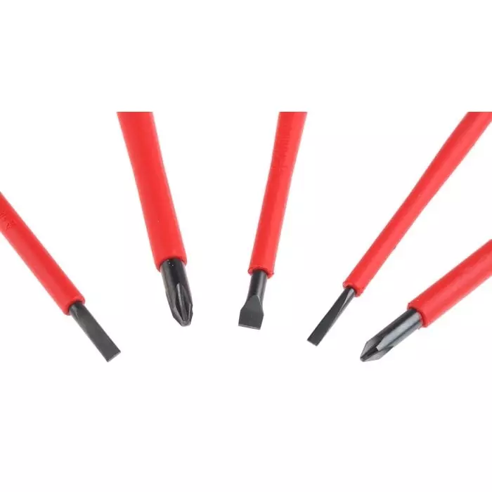 Bahco Phillips Slotted Insulated Screwdriver Set, B220.005 (Set of 5 Pcs)
