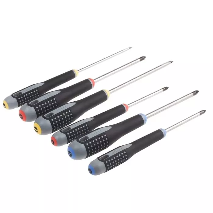 Bahco Pozidriv Slotted Screwdriver, BE-9884 (Set of 6 Pcs)