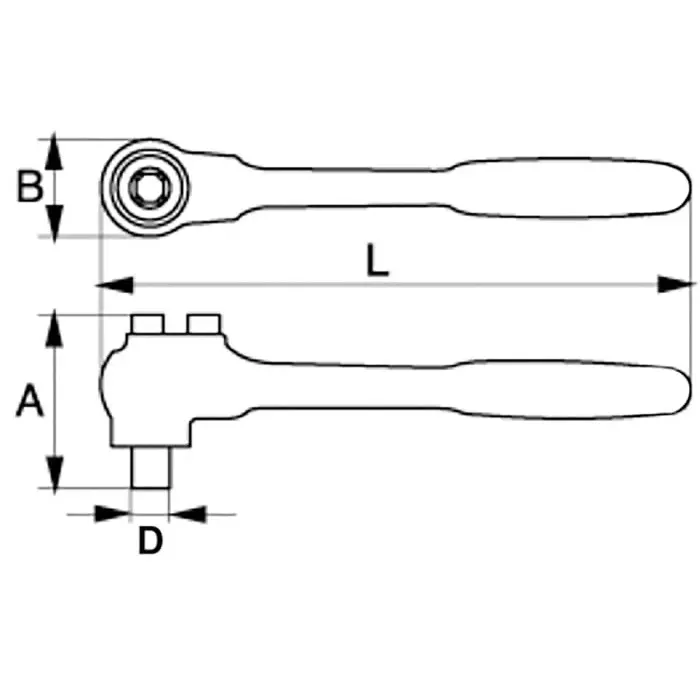 Bahco Ratchet Wrench 1/2 inch Square Drive with Handle 270 mm Overall Length VDE/1000V, 8150-1/2V