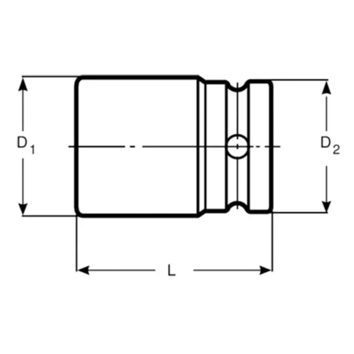 Bahco Standard Impact Socket Alloy Steel Blackened Finish 3/4 inch Square Drive, K8901M-36