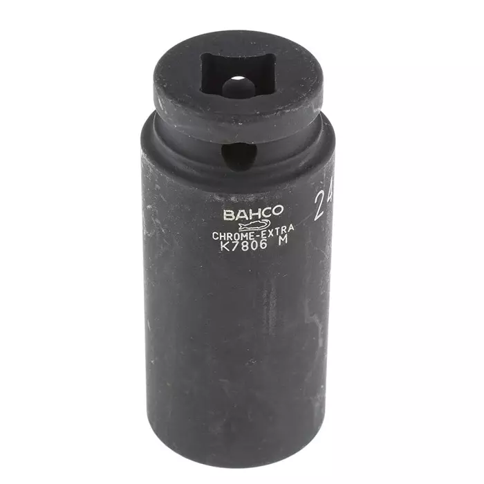 Bahco Deep Impact Socket Alloy Steel Blackened Finish 1/2 inch Square Drive, K7806M-24