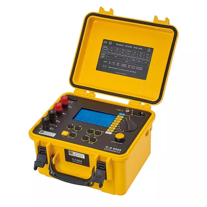 CHAUVIN ARNOUX Handheld Ohm Meter 2500 Ω Max 100 nΩ Resolution 4 Wire, P01143221