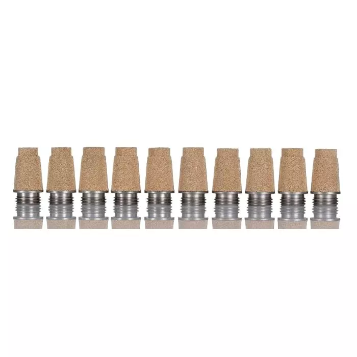 Legris 0670 Series Pneumatic Silencer Sintered Bronze 12 Bar Threaded G 1/4 Male, 0670 00 13 (Pack of 10 Pcs)