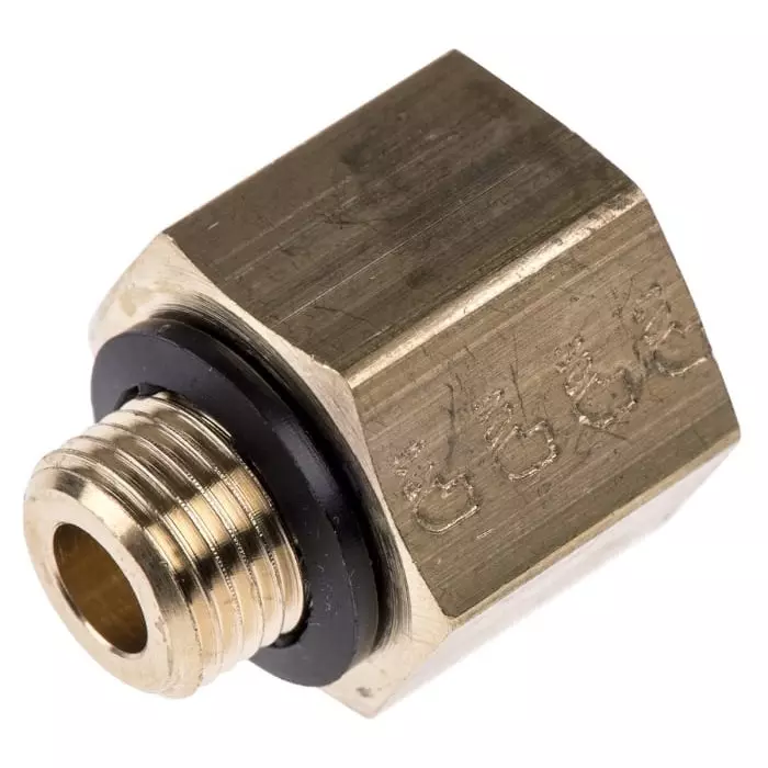 Legris Brass Pipe Fitting Straight Threaded Adapter Male G 1/8 inch to Female G 1/4in, 0169 10 13 (Pack of 5 Pcs)