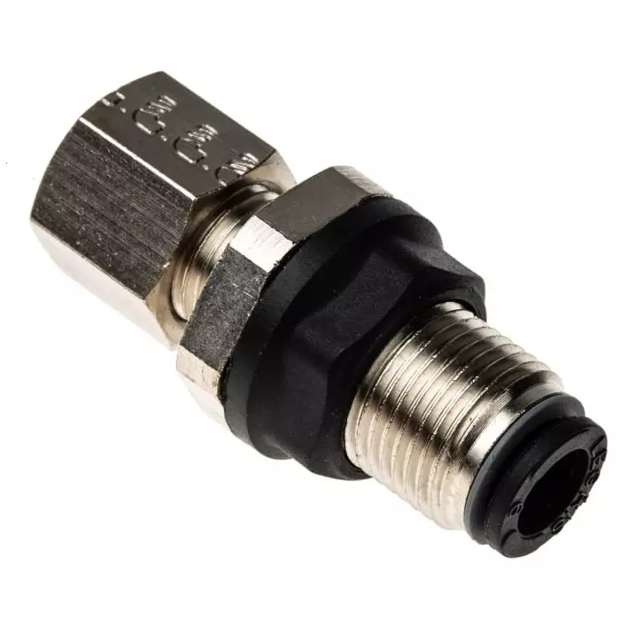 Legris LF3000 Series Bulkhead Tube-to-Tube Adaptor Push In 6 mm to Push In 6 mm Tube-to-Tube Connection Style, 3146 06 00 (Pack of 5 Pcs)