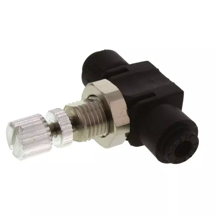Legris 7776 Series Tube Flow Regulator 4 mm Tube Inlet Port x 4 mm Tube Outlet Port, 7776 04 00