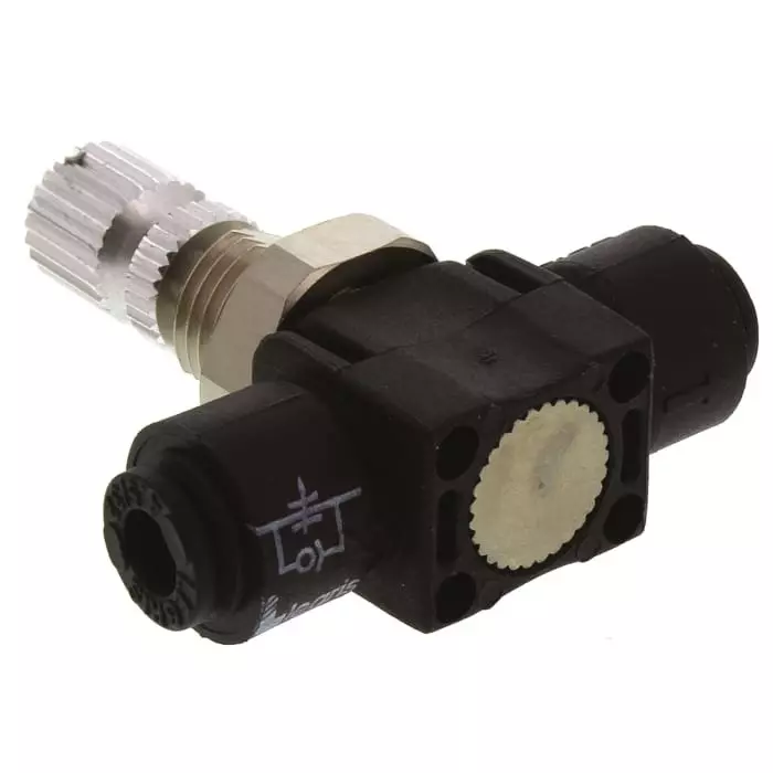 Legris 7776 Series Tube Flow Regulator 4 mm Tube Inlet Port x 4 mm Tube Outlet Port, 7776 04 00