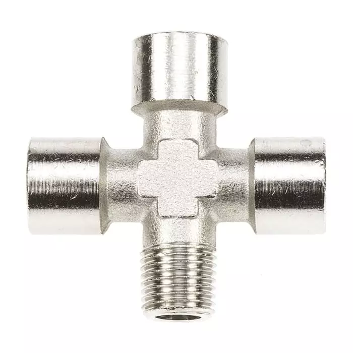 Legris Cross Threaded Adaptor, R 1/4 Male to G 1/4 Female, Threaded Connection Style, 0909 00 13 (Pack of 2 Pcs)