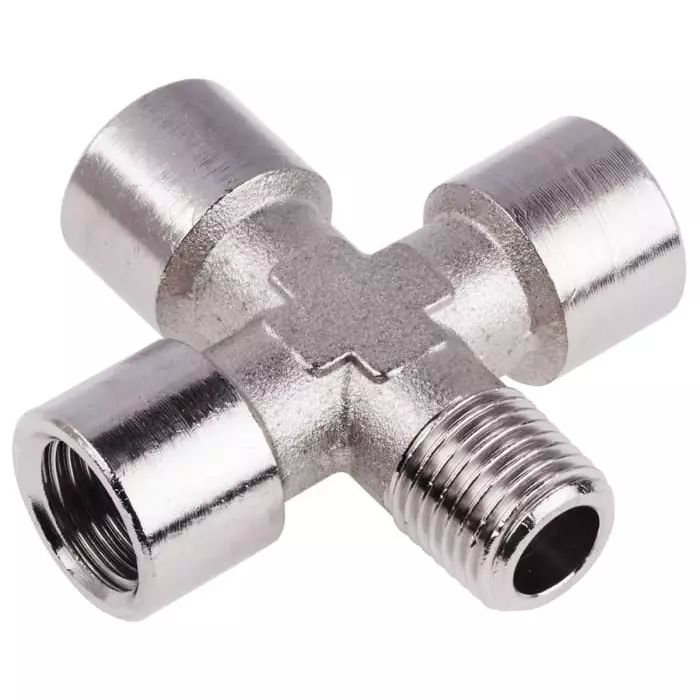 Legris Cross Threaded Adaptor, R 1/4 Male to G 1/4 Female, Threaded Connection Style, 0909 00 13 (Pack of 2 Pcs)