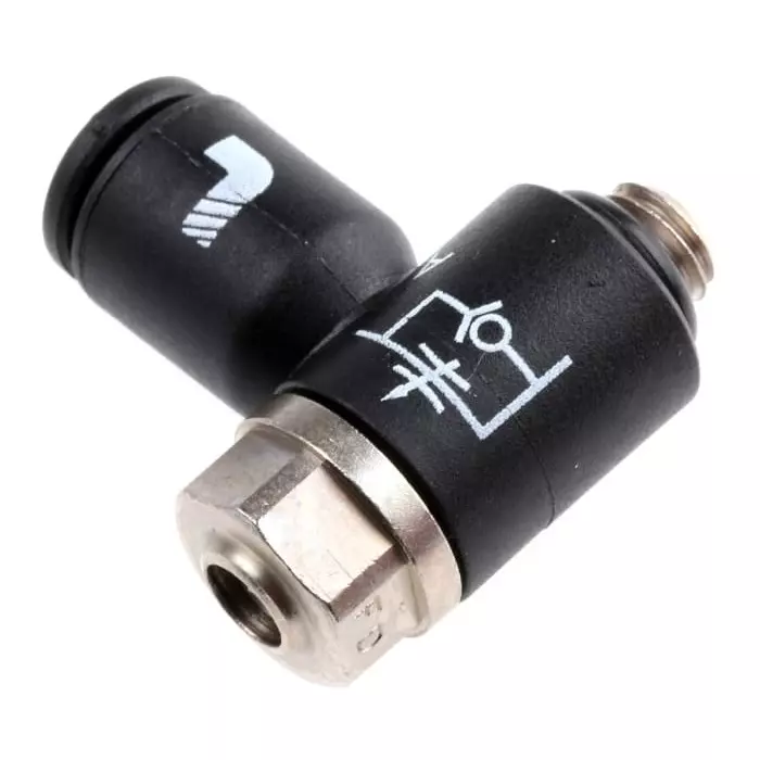 Legris 7010 Series Threaded Flow Regulator M5 x 0.8 Male Inlet Port x 4 mm Tube Outlet Port, 7010 04 19