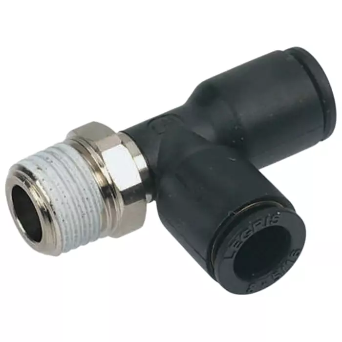 Legris LF3000 Series Tee Threaded Adaptor Push In 4 mm to Push In 4 mm Threaded-to-Tube Connection Style, 3103 04 10 (Pack of 5 Pcs)