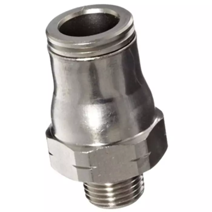 Legris LF3600 Series Straight Threaded Adaptor R 1/4 Male to Push In 8 mm Threaded-to-Tube Connection Style, 3675 08 13 (Pack of 5 Pcs)