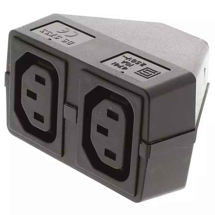 Legris IEC Connector Socket 10 A 250 V, 4741 (Pack of 50 Pcs)