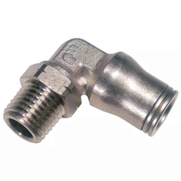 Legris LF3600 Series Elbow Threaded Adaptor R 1/2 Male to Push In 12 mm Threaded-to-Tube Connection Style, 3609 12 21 (Pack of 5 Pcs)