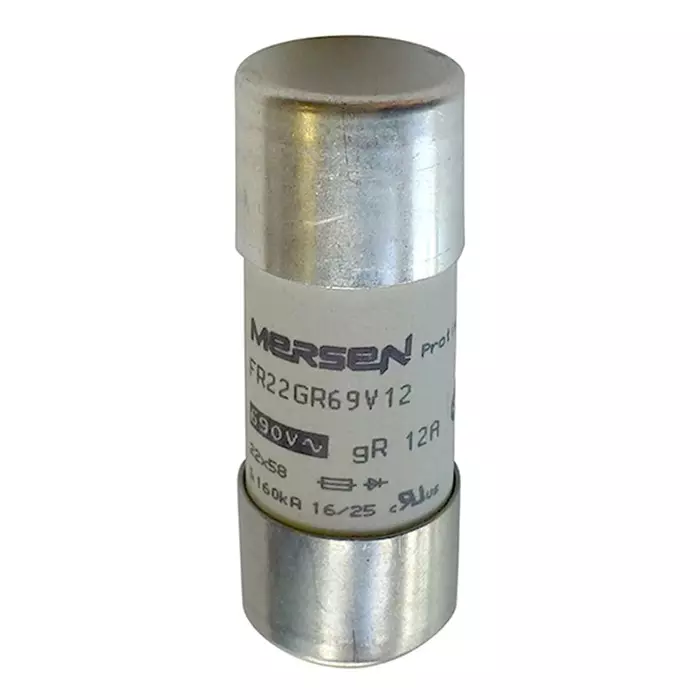 Mersen FF Cartridge Fuse 25 A 500 V DC, 690 V AC & 700 V AC 22x58 mm, Z1018623 - FR22GR69V25T (Pack of 10 Pcs)
