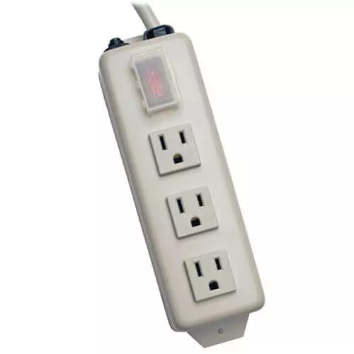 TRIPP LITE Power Outlet Strips 3 Outlet 15 A Current Rating 110 to 126 VAC Voltage Rating, TLM306NC