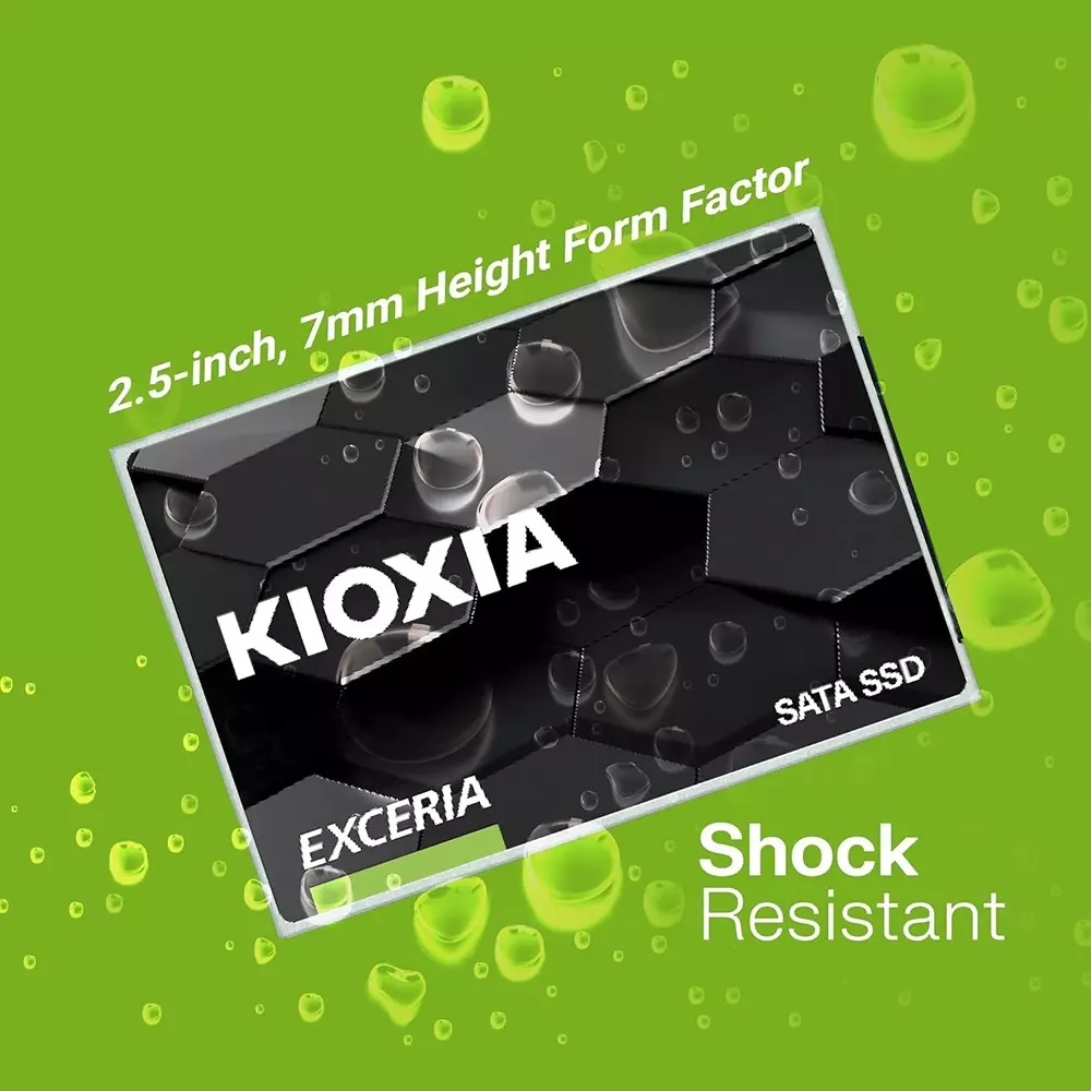 KIOXIA EXCERIA SATA SSD with BiCS Flash TLC 960 GB Storage 555 MB/Sec Read Speed Black for Desktop & Laptop