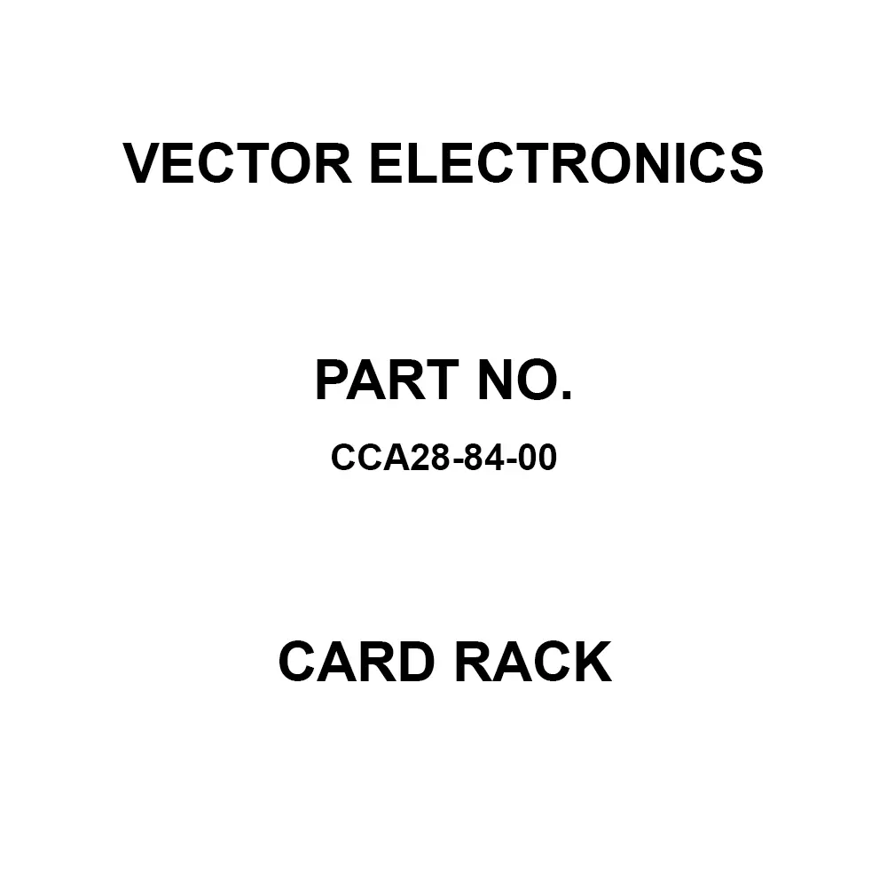 VECTOR ELECTRONICS Card Rack 0.4823 m (1.583 ft) Width, CCA28-84-00